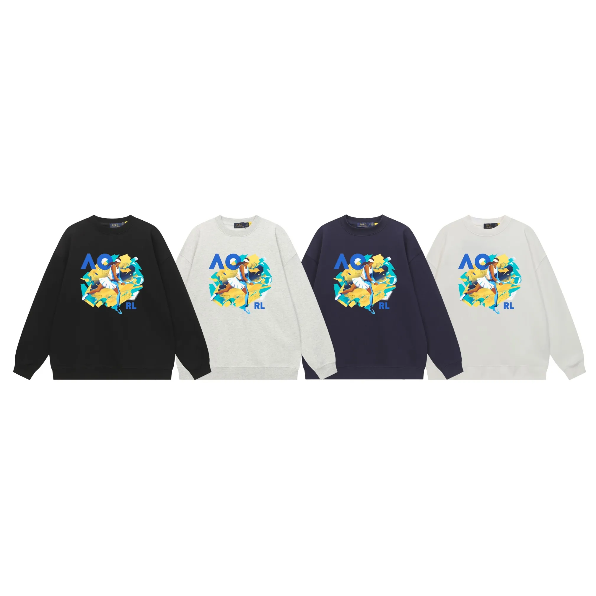 P200 Long-term stock] RalphLauren/Ralph Lauren 2025 autumn and winter new bear letter print 420g heavy large terry sweatshirt Ralph Lauren's age-reducing item, the coat fabric is made of 85% cotton ➕15% polyester, which not only retains the softness, comfort and breathability of cotton, but also adds the wear resistance and wrinkle resistance of polyester fiber, making the clothes more durable and easy to care for. Even in slightly cooler weather, you won't feel stuffy when wearing it. This kind of fabric has a natural crisp feel and is not easy to pill or deform. The bear on the chest is printed with English letters. It is full of color, full of three-dimensionality, and lifelike, adding a bit of liveliness and interest to the whole sweatshirt. There is no pressure to dress, regardless of age or gender. Complete accessories! Color: black, white, navy blue, light floral gray Size: M-L-XL-XXL